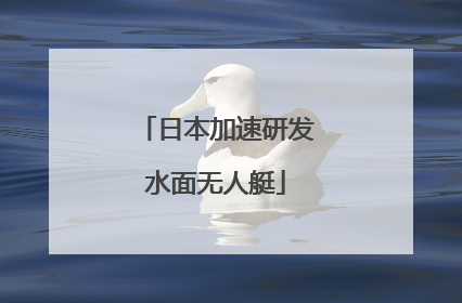 日本加速研发水面无人艇