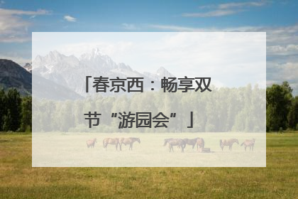春京西：畅享双节“游园会”