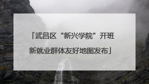 武昌区“新兴学院”开班 新就业群体友好地图发布