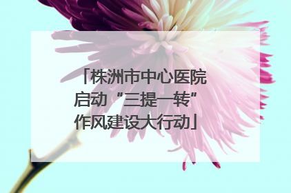 株洲市中心医院启动“三提一转”作风建设大行动