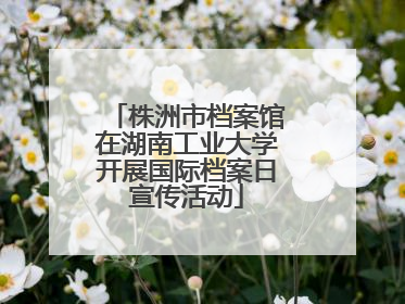 株洲市档案馆在湖南工业大学开展国际档案日宣传活动