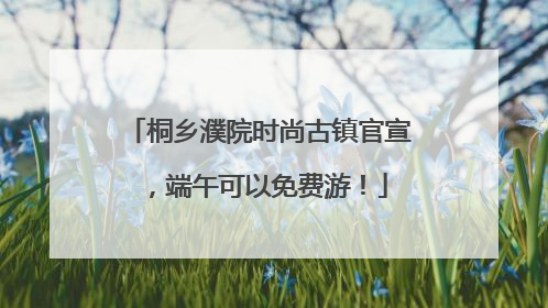 桐乡濮院时尚古镇官宣，端午可以免费游！