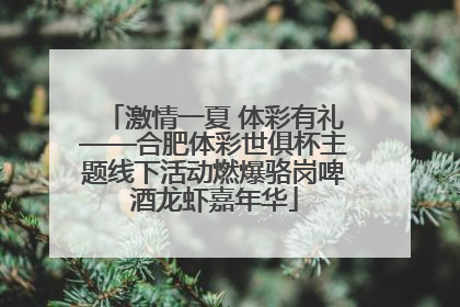 激情一夏 体彩有礼——合肥体彩世俱杯主题线下活动燃爆骆岗啤酒龙虾嘉年华