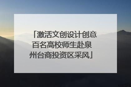 激活文创设计创意 百名高校师生赴泉州台商投资区采风