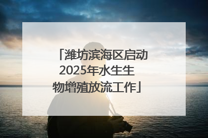 潍坊滨海区启动2025年水生生物增殖放流工作