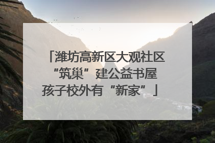 潍坊高新区大观社区“筑巢”建公益书屋 孩子校外有“新家”