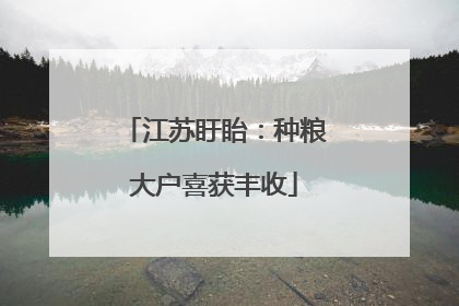 江苏盱眙：种粮大户喜获丰收