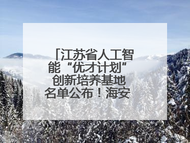 江苏省人工智能“优才计划” 创新培养基地名单公布！海安高级中学入选