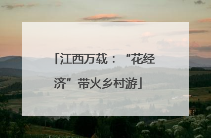 江西万载：“花经济”带火乡村游