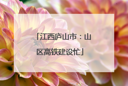江西庐山市：山区高铁建设忙