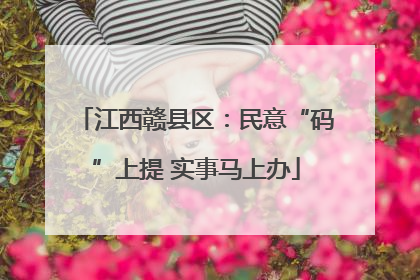 江西赣县区：民意“码”上提 实事马上办