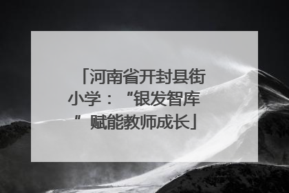 河南省开封县街小学：“银发智库”赋能教师成长