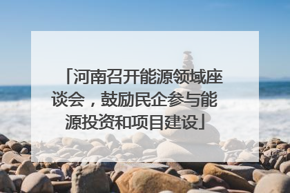 河南召开能源领域座谈会，鼓励民企参与能源投资和项目建设