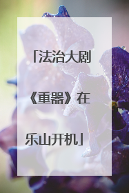 法治大剧《重器》在乐山开机