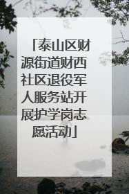 泰山区财源街道财西社区退役军人服务站开展护学岗志愿活动