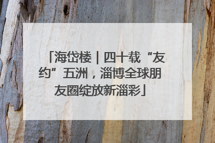 海岱楼｜四十载“友约”五洲，淄博全球朋友圈绽放新淄彩