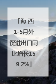 海 西 1-5月外贸进出口同比增长159.2%