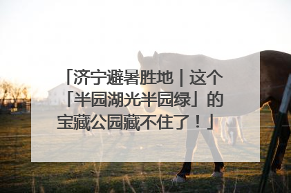 济宁避暑胜地｜这个「半园湖光半园绿」的宝藏公园藏不住了！