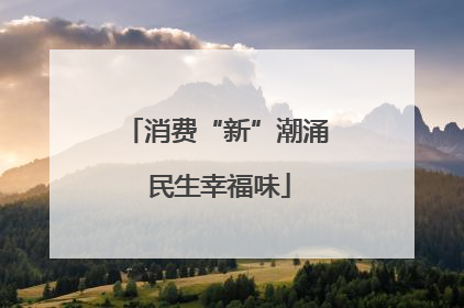 消费“新”潮涌 民生幸福味