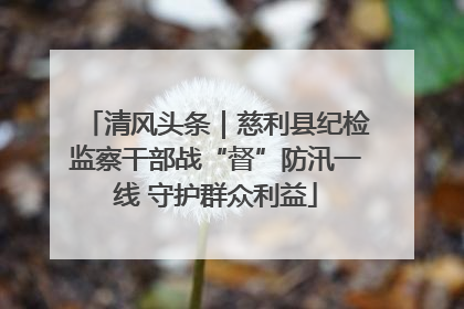 清风头条｜慈利县纪检监察干部战“督”防汛一线 守护群众利益