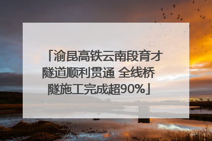 渝昆高铁云南段育才隧道顺利贯通 全线桥隧施工完成超90%