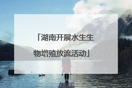 湖南开展水生生物增殖放流活动