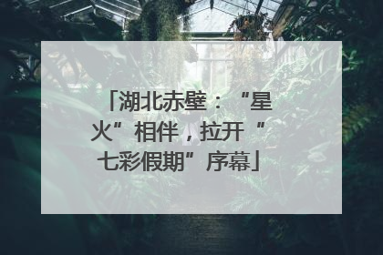 湖北赤壁：“星火”相伴，拉开“七彩假期”序幕