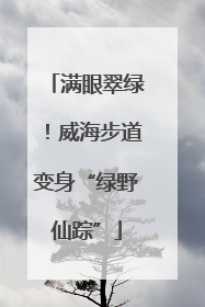 满眼翠绿！威海步道变身“绿野仙踪”