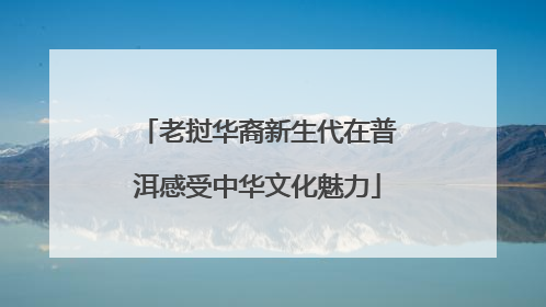 老挝华裔新生代在普洱感受中华文化魅力