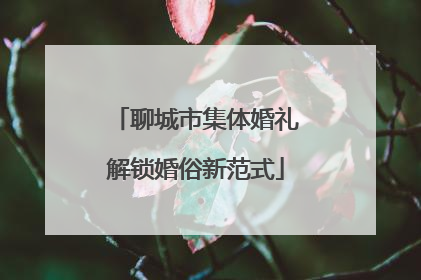 聊城市集体婚礼解锁婚俗新范式