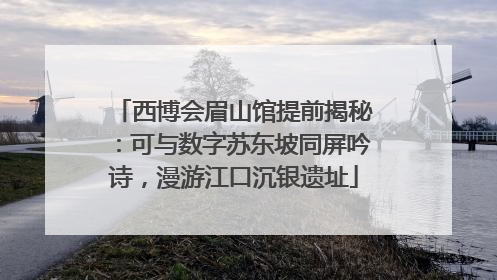 西博会眉山馆提前揭秘：可与数字苏东坡同屏吟诗，漫游江口沉银遗址