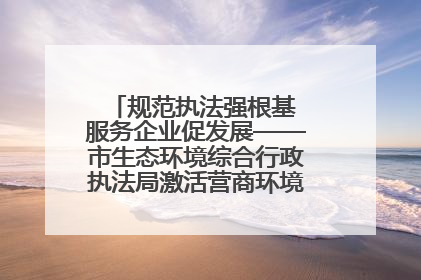 规范执法强根基 服务企业促发展——市生态环境综合行政执法局激活营商环境“绿色动能”