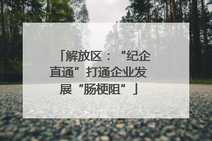 解放区：“纪企直通”打通企业发展“肠梗阻”