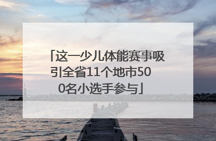 这一少儿体能赛事吸引全省11个地市500名小选手参与
