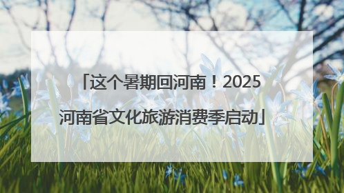 这个暑期回河南！2025河南省文化旅游消费季启动