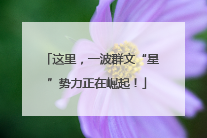 这里，一波群文“星”势力正在崛起！