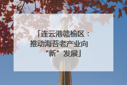 连云港赣榆区：推动海苔老产业向“新”发展