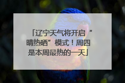 辽宁天气将开启“晴热晒”模式！周四是本周最热的一天