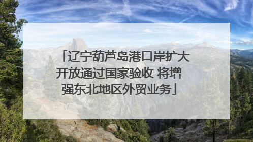辽宁葫芦岛港口岸扩大开放通过国家验收 将增强东北地区外贸业务