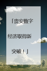 贵安数字经济取得新突破！