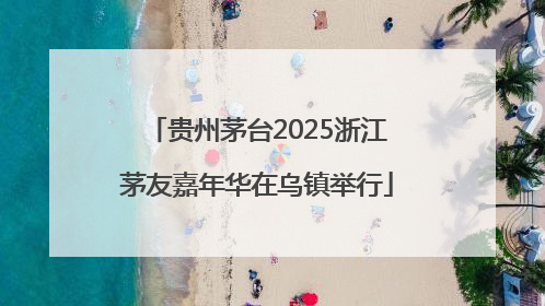 贵州茅台2025浙江茅友嘉年华在乌镇举行