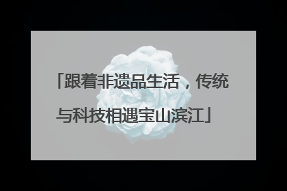 跟着非遗品生活，传统与科技相遇宝山滨江