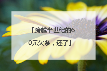 跨越半世纪的60元欠条，还了