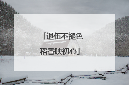 退伍不褪色 稻香映初心