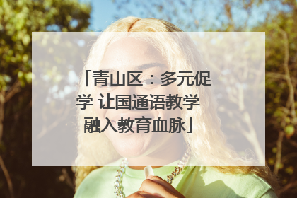 青山区：多元促学 让国通语教学融入教育血脉