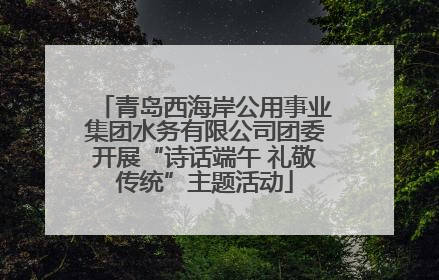 青岛西海岸公用事业集团水务有限公司团委开展“诗话端午 礼敬传统”主题活动