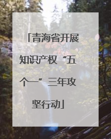 青海省开展知识产权“五个一”三年攻坚行动