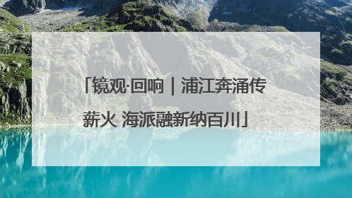镜观·回响｜浦江奔涌传薪火 海派融新纳百川