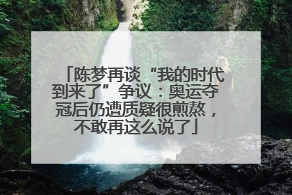 陈梦再谈“我的时代到来了”争议：奥运夺冠后仍遭质疑很煎熬，不敢再这么说了