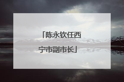 陈永钦任西宁市副市长